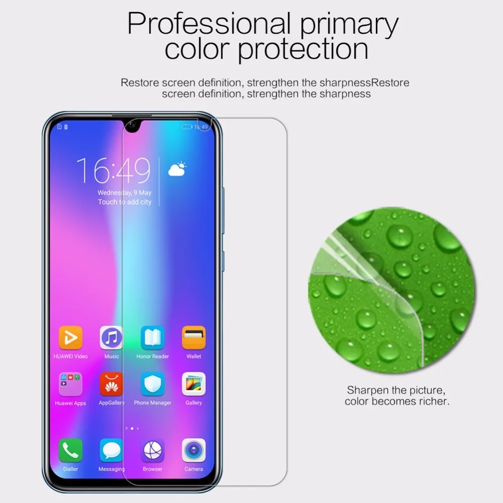 Для Huawei P Smart 2019 защита экрана NILLKIN Глянцевая супер прозрачная/матовая пластиковая