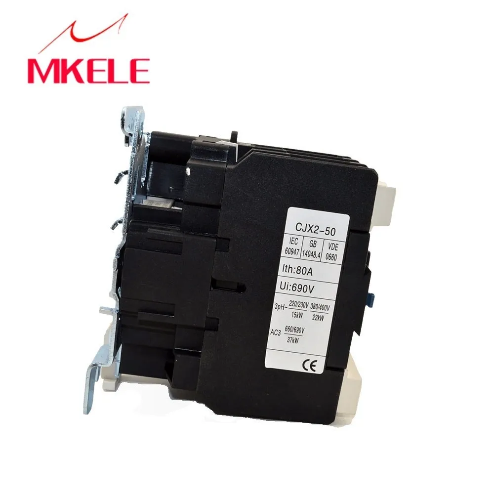 CJX2-5011 3P+NO+NC 50A rated 220v coil voltage three phase contactor telemecanique contactor with CE approved