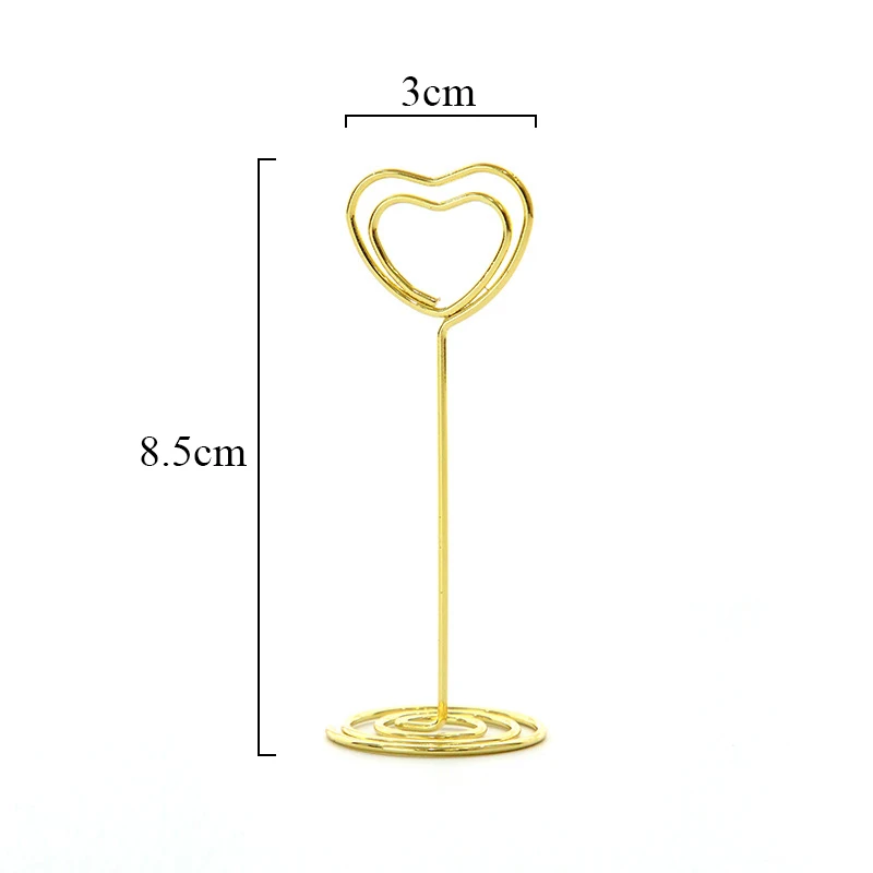 

Desk Notes Folder Kawaii Heart Shape Clips Wedding Favors Place Card Holder Message Clips Table Photo Memo Number Name Clips