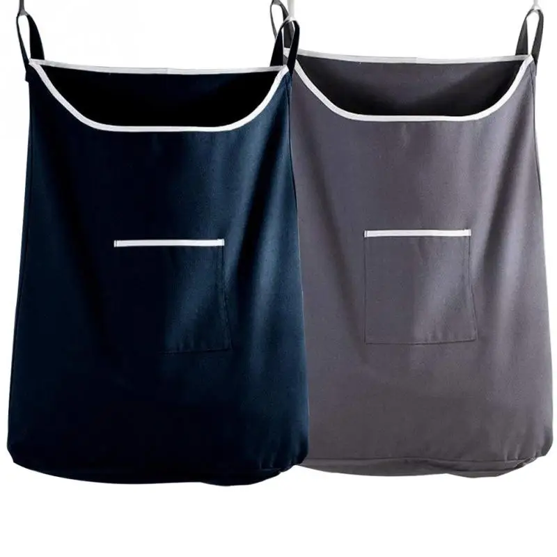 Hanging Laundry Bag Set Washing Clothes Basket Hamper Toys Storage Bin Hanger