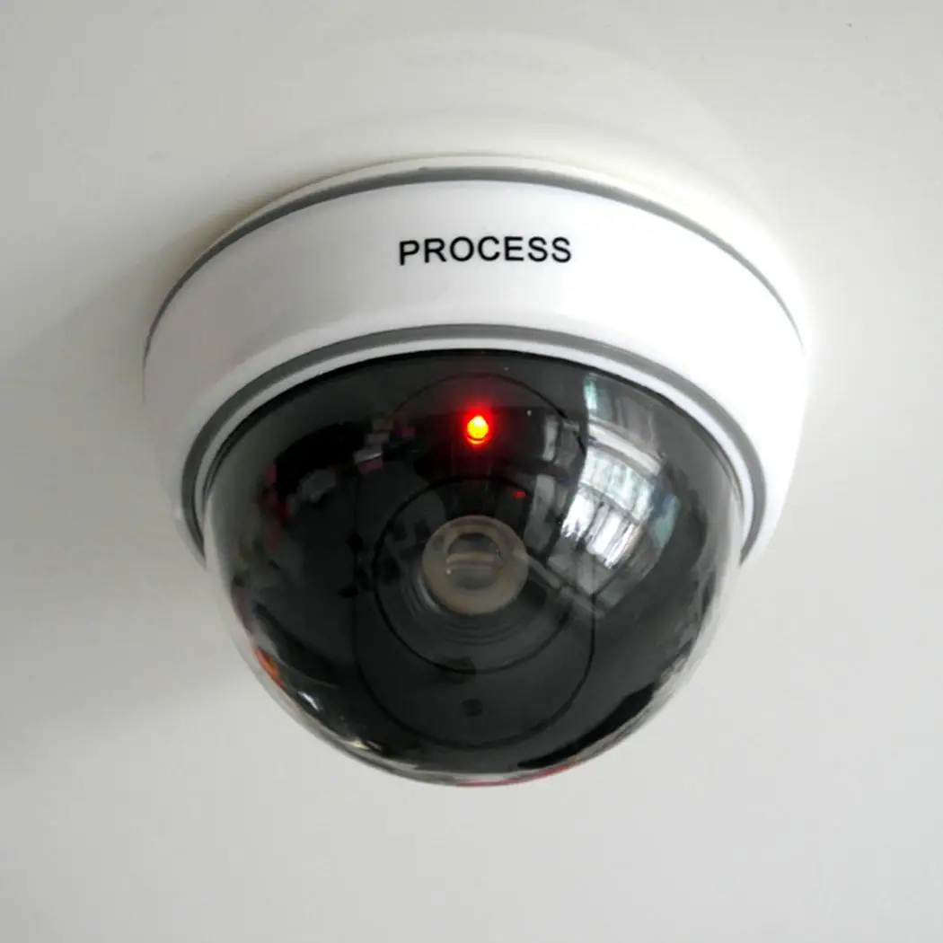 

Fake Dummy Simulation Dome Camera Red LED Blinking Light Security Camera