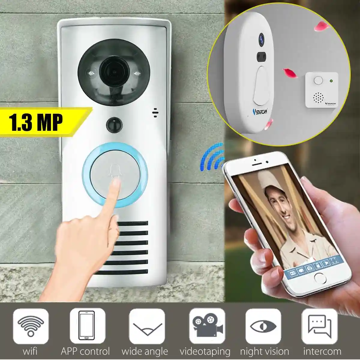Two Way Intercom Doorbell Smart Wifi Video Intercom Door