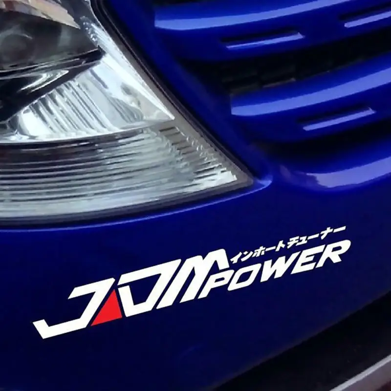 

JDM POWER Car Sticker Reflective Waterproof Window Bumper Decal Vinyl For Toyo-ta Hon-da Nissan Volk-swagen Mitsu-bishi Maz-da