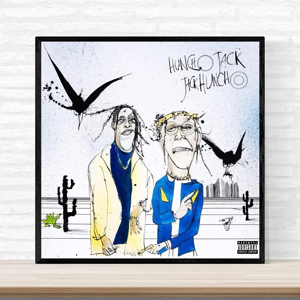Плакат Quavo & Twitter Скотт хунчо Джек музыкальный альбом Обложка плакат печать на