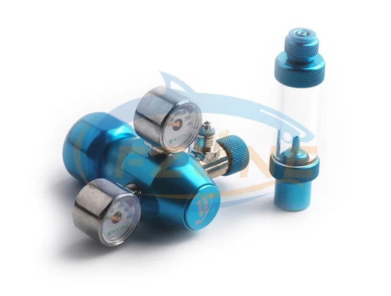 Chihiros acuario Wyin Mini doble calibre CO2 regulador con válvula de contador de burbujas de válvula de solenoide y Kits de instalación - 3