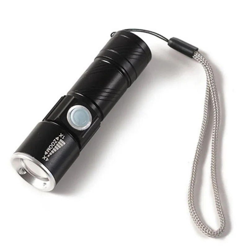 

Portable Mini Pocket Zoomable USB Rechargeable LED Light Flashlight Torch Lamp