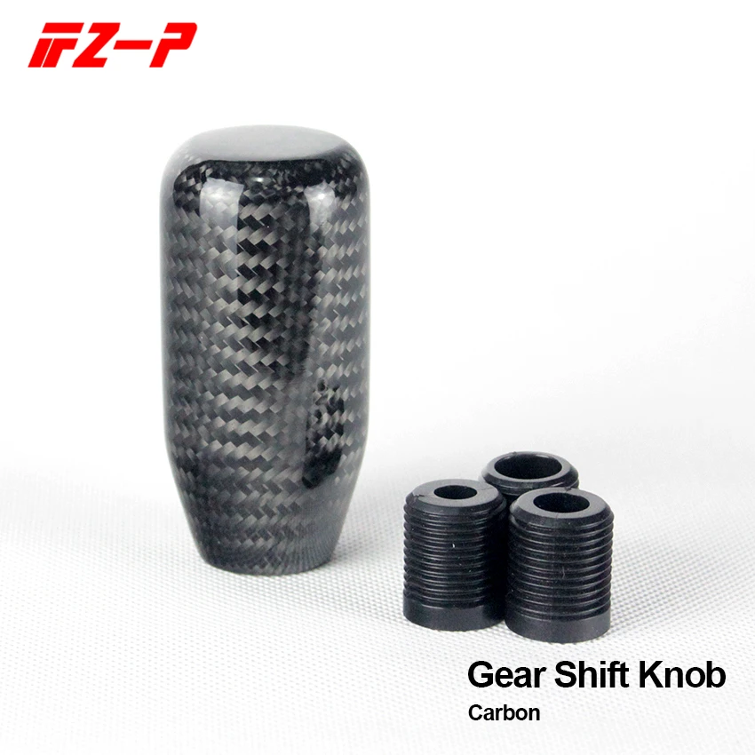 Coche de carbono de cambio de engranaje de mando Universal pomo palanca cambio pommeau levier de vitesse invitaciones que topuzu para automóviles palanca pookknop