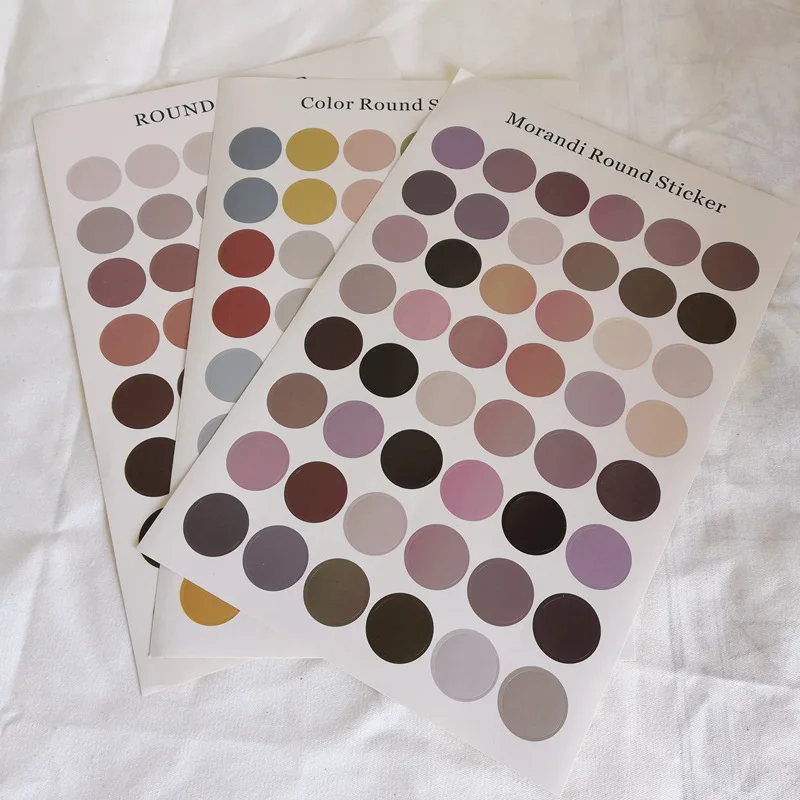SIXONE 1Pc Colour Circle Point decorative Sticker paper Handbook Card Photo notebook school stationery|Канцелярские наклейки| |