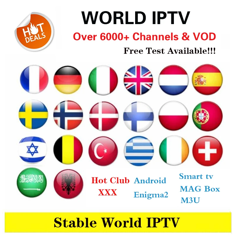 

Best Europe Iptv subscription Iptv Spain France Italy Portugal Poland Netherlands 5000 live For M3u Enigma2 Android Box Smart tv