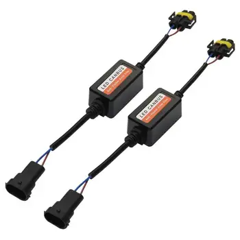 

1 Pair Universal Black LED Headlight Canbus Decoders Anti Flicker Flash Resistor Canceller Light Canbusdecoders Plug and Play