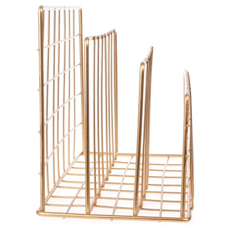 حار-الشمال نمط الحديد الفن شبكة تخزين الرف حامل كتب ثلاثة طبقة سطح المكتب مجلة الرف منظم منزلي الديكور