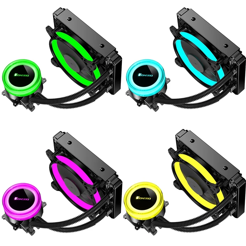 Jonsbo Tw2 120 Cpu водяное охлаждение 4Pin 12 см вентилятор Rgb Aura 256 цветов авто Замена