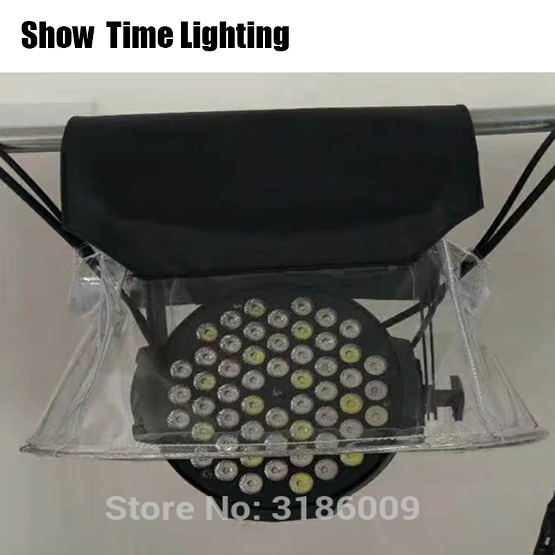 Показать время 10 шт./лот светодиодный PAR дождевик сценический светильник дождевик водонепроницаемый чехол с прозрачным кристаллом пластик