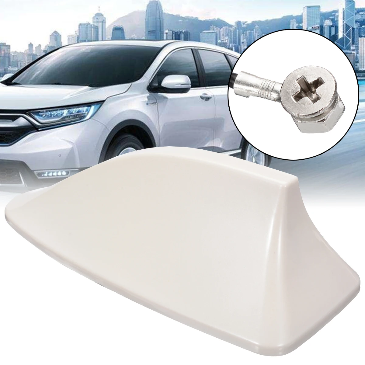 

Universal Car Shark Antenna Auto Exterior Roof Shark Fin Antenna FM/AM Signal Protective Aerial Car Styling For BMW For Honda