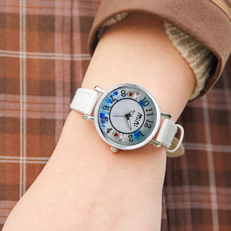 Children's watch girl soft pottery female student watch Korean version of the small fresh primary school waterproof quartz watch Children's watch girl soft pottery female student watch Korean version of the small fresh primary school waterproof quartz watch