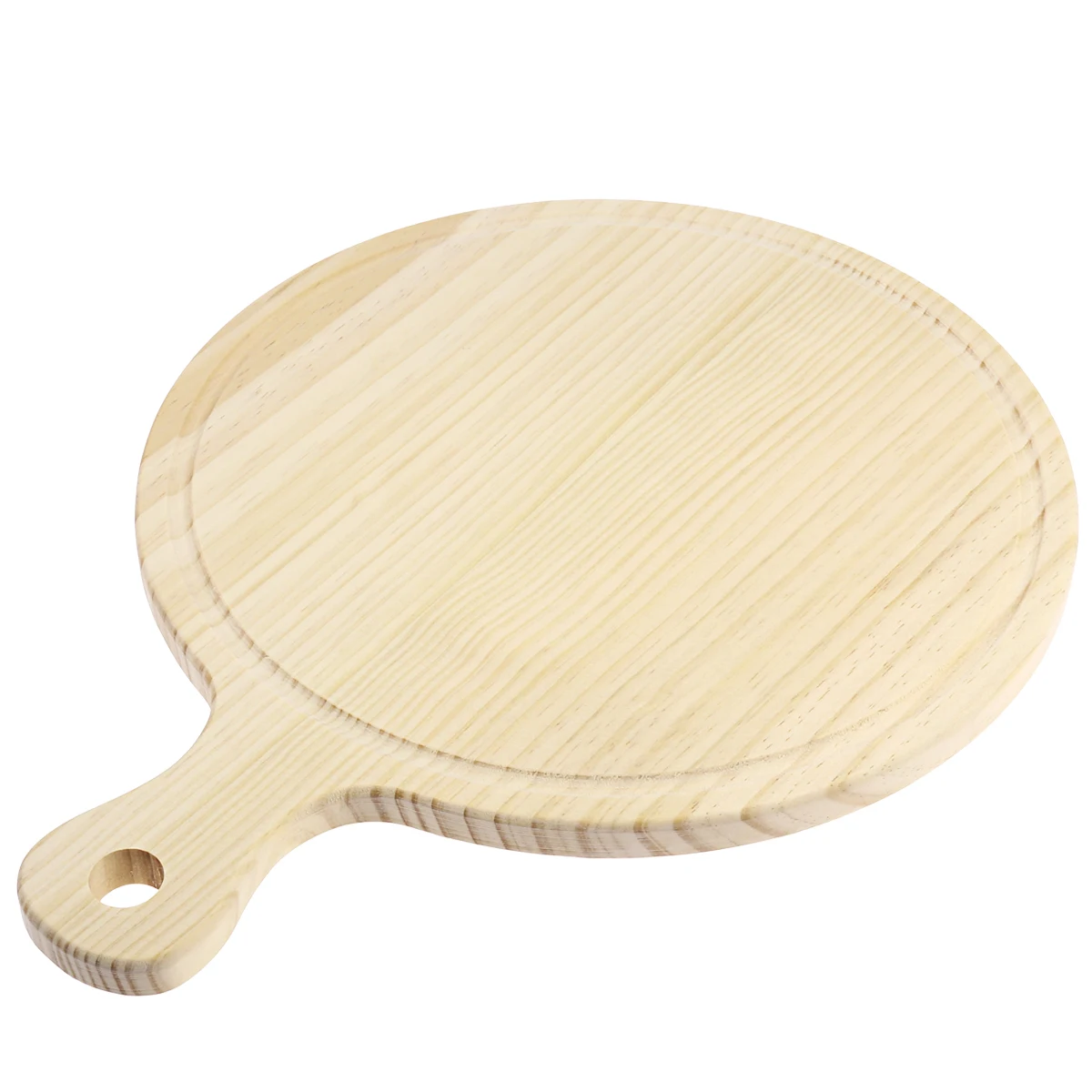 4 Pcs Wood Pizza Peel Set - 12 Inch Natural Cutting Board Paddle For Baking, Serving