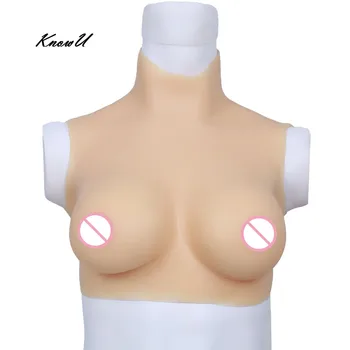 

KnowU D Cup 100% Medical silicone breast form Boobs Fullbody Tight Mastectomy Boob DQ 100% медицинская силиконовая форма груди