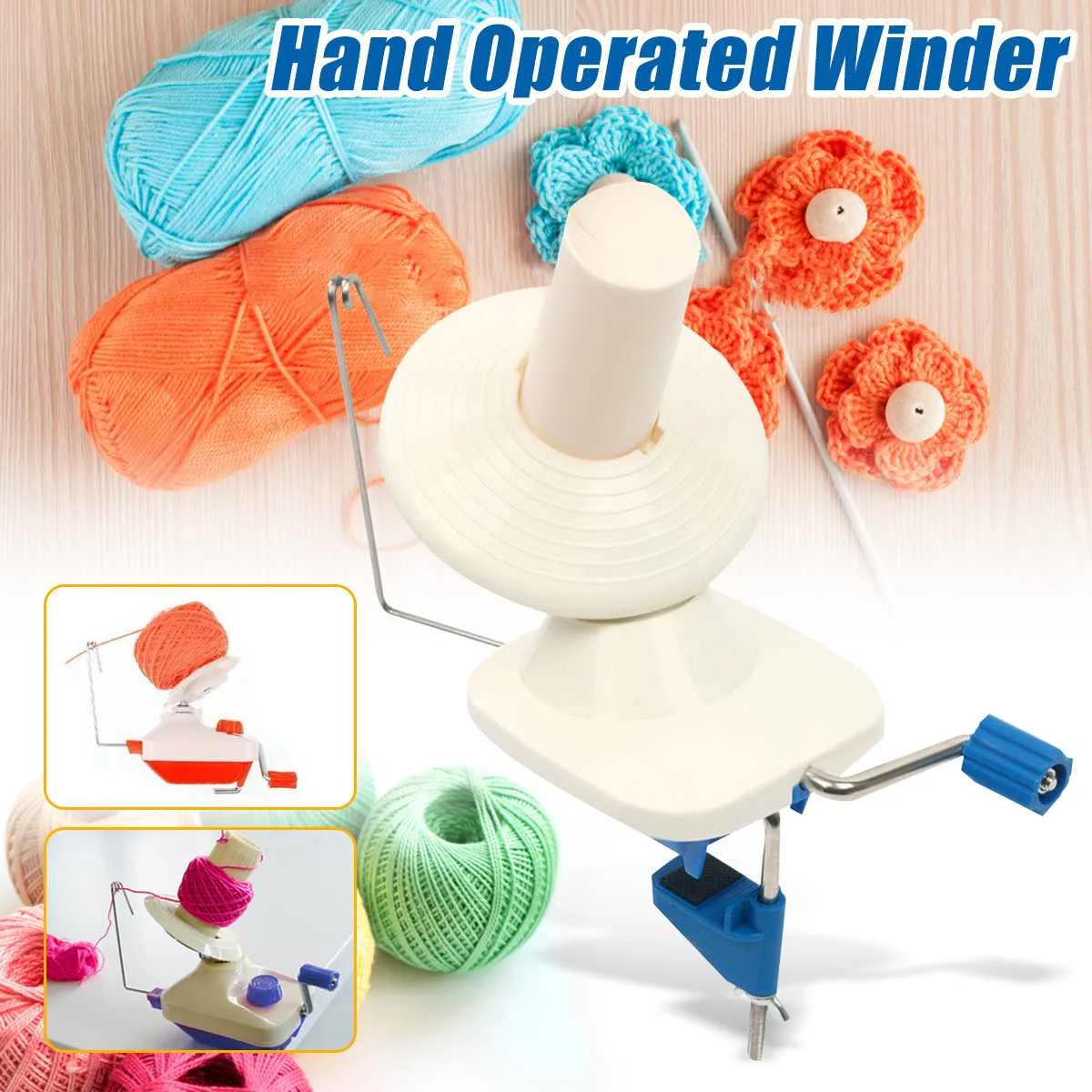 Hand Operated Yarn Winder Fiber Wool String Ball Thread Skein Winder Machine