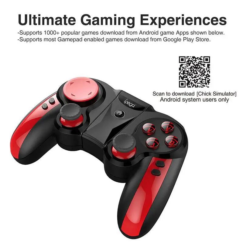  IPEGA PG-9089 Bluetooth Wireless Game Controller Gamepad Joystick For Android iOS PC Phone with Adj