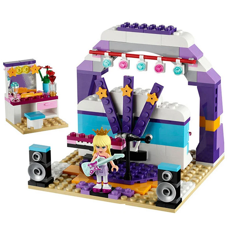 

200pcs 10155 Fit Legoness Friends Series 41004 Rehearsal Dance Room Model Building Block Bricks Toys For children Christmas Gift