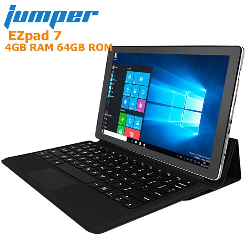 Джемпер EZpad 7 2 в 1 планшеты PC 10,1 ''windows 10 64 бит Intel Cherry Trail Z8350 4 ядра 1,44 ГГц ГБ оперативная память 64 Встроенная Mini HDMI