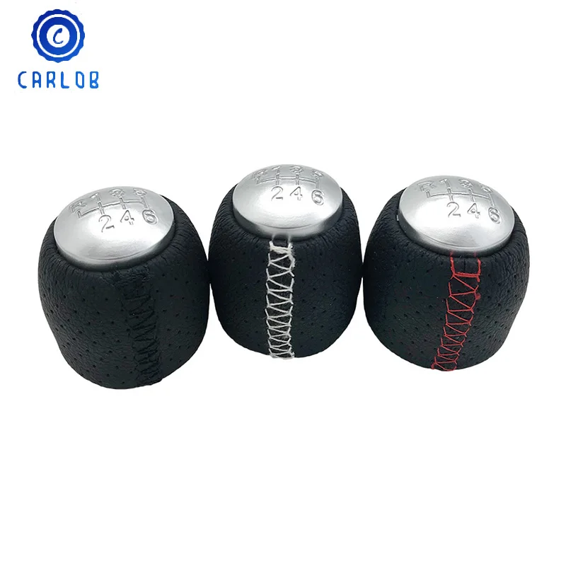 

Car Styling Gear knob 6 speed stick shift knobs Red White Black Line For ALFA ROMEO 159 (05-11) BRERA SPIDER (06-11) Accessories