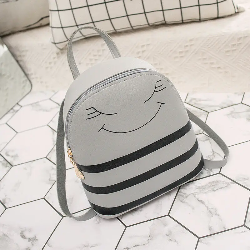 

Fashion Women's Small Tote Backpack Satchel Shoulder Rucksack Mini Bag Travel PU Leather Backpacks Black Brown Gray Pink Red