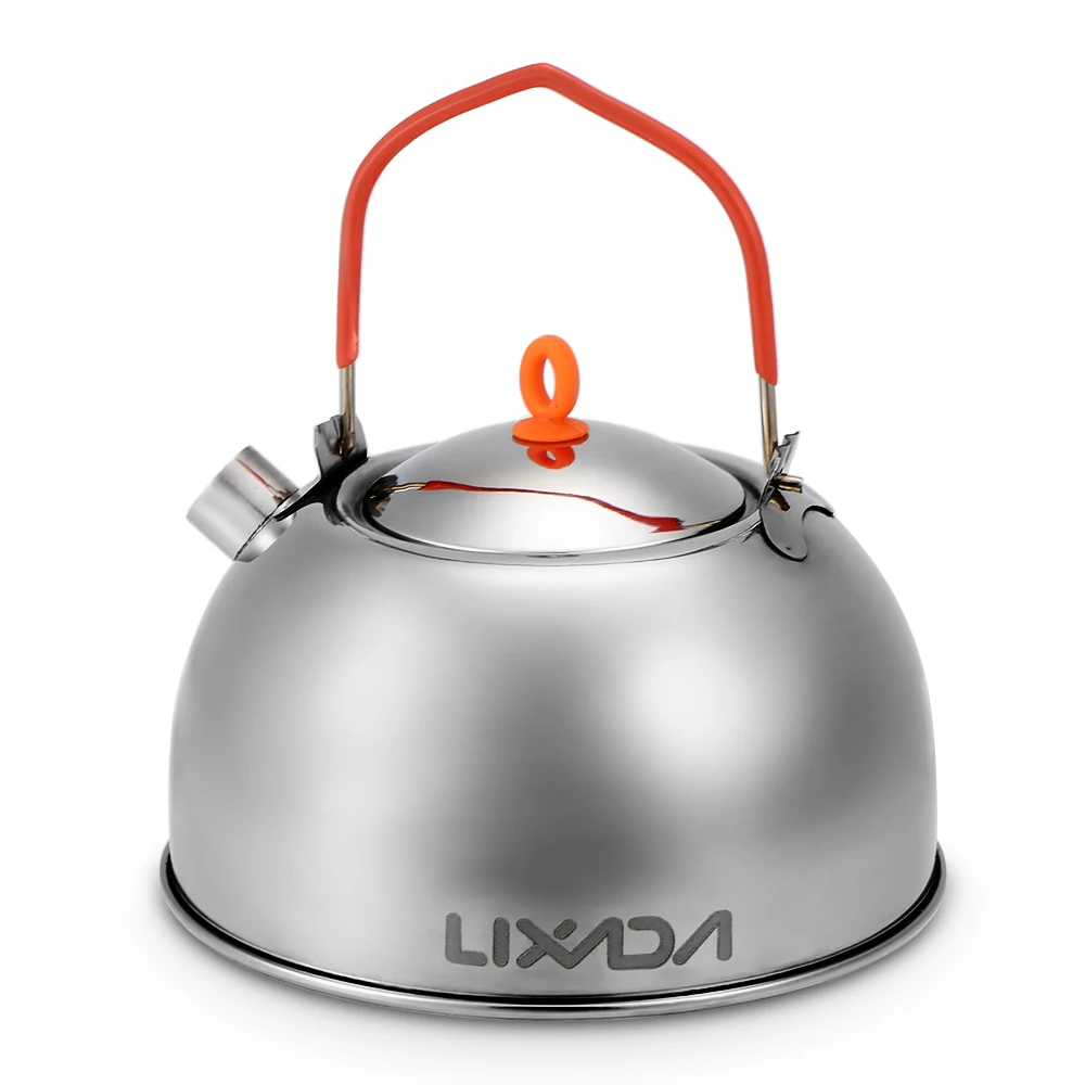 

0.6L Portable Water Pot Outdoor Camping Cookware Stainless Steel Tea Kettle Teapot Hiking Water Kettle Coffee Pot Tableware
