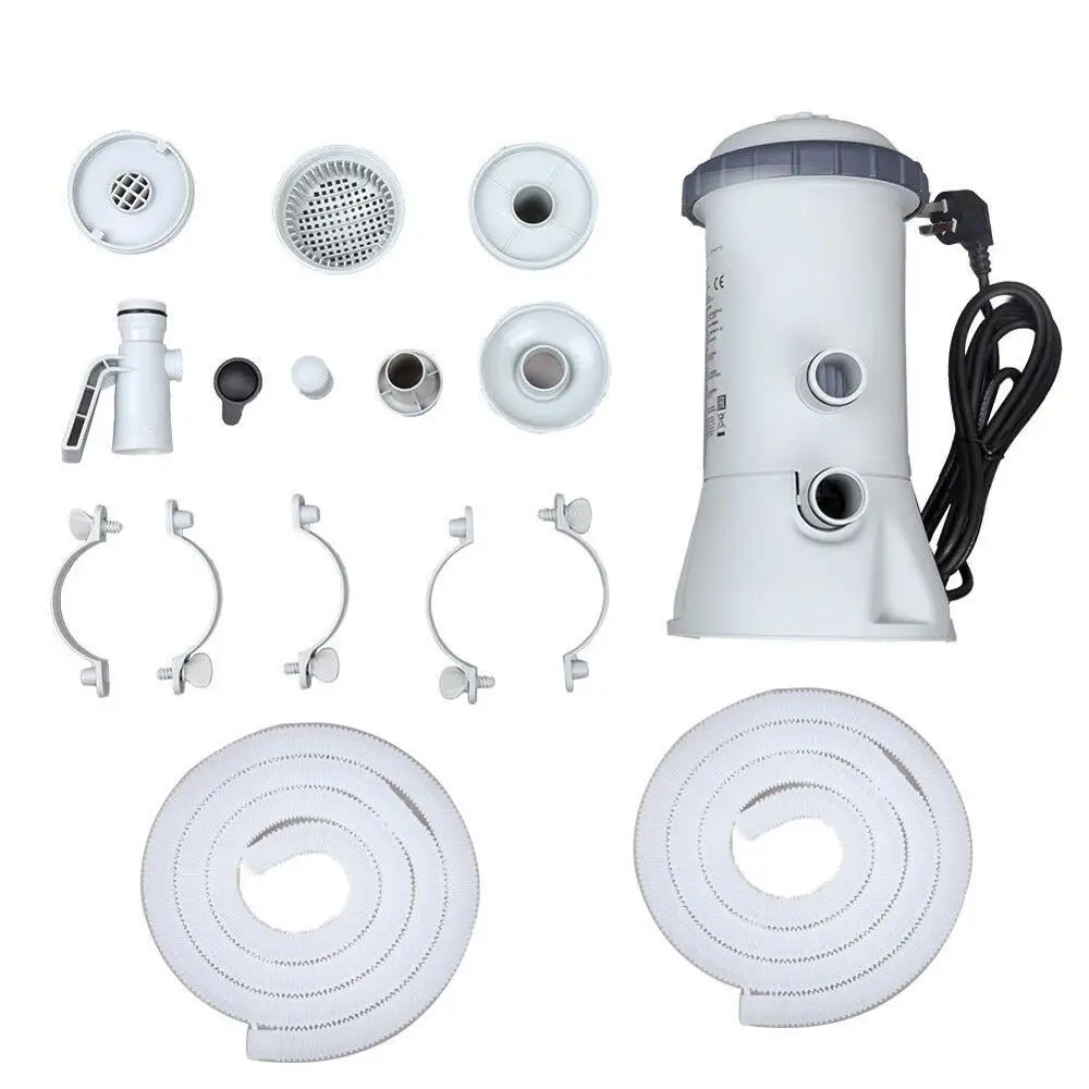 

1000GAL 220V Filter Pump Tools For Intex Swimming Pool Fast Ground Steel Frame