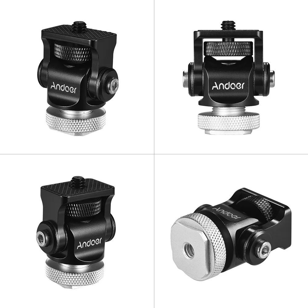 Tripod Ball Head 180&deg; Rotary Mini With Wrench 1/4 Screw For LED Light Tripod Monopod
