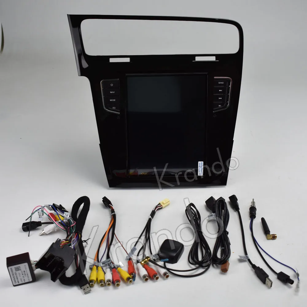 Top Krando Android 8.1 10.4" Tesla Vertical screen car audio radio gps system for VW for Volkswagen Golf 7 2013+ dvd navigation 2