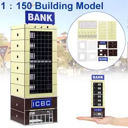 1/150 масштаб Outland модель Современный банк модель здания игрушка песок стол макет реквизит Дети DIY город улица Lanscape модели подарки