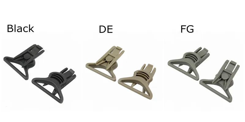 Nouveau FMA Goggle Strap Swivel Clips 36 mm Large Casque Rail Mount Airsoft FG rapide