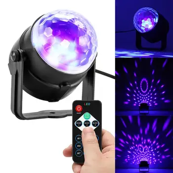 

Voice Control RGB LED Stage Lamps Crystal Magic Ball Sound Control Laser Stage Effect Light Home Party Disco Club DJ Lights