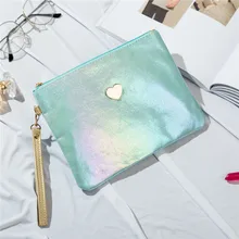 Miyahouse, мягкая кожаная сумка-конверт, дизайнерская, для женщин, любовь, цветная, женский клатч, сумки, вечерние, кожаная сумка с ремешком