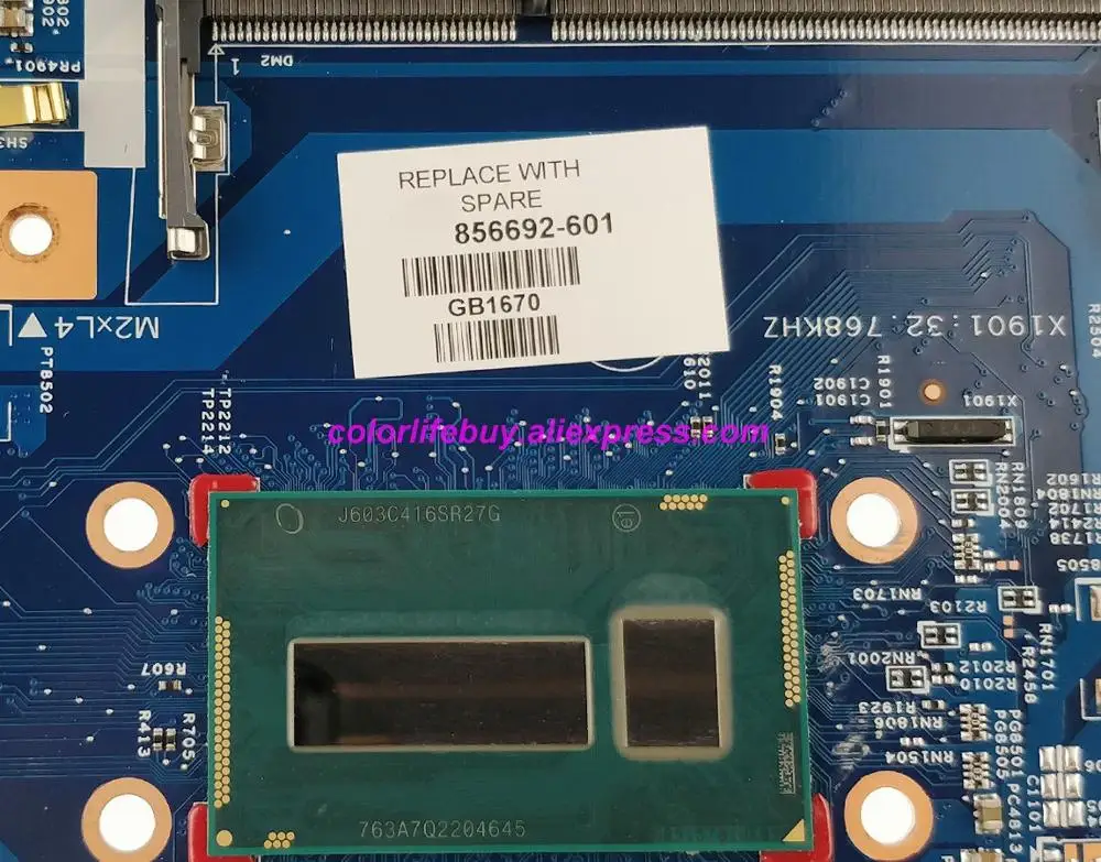حقيقية 856692-601 856692-001 15287-1 448.08C01.0011 w i3-5005U CPU محمول لوحة رئيسية لأجهزة HP دفتر 17 17-X سلسلة PC