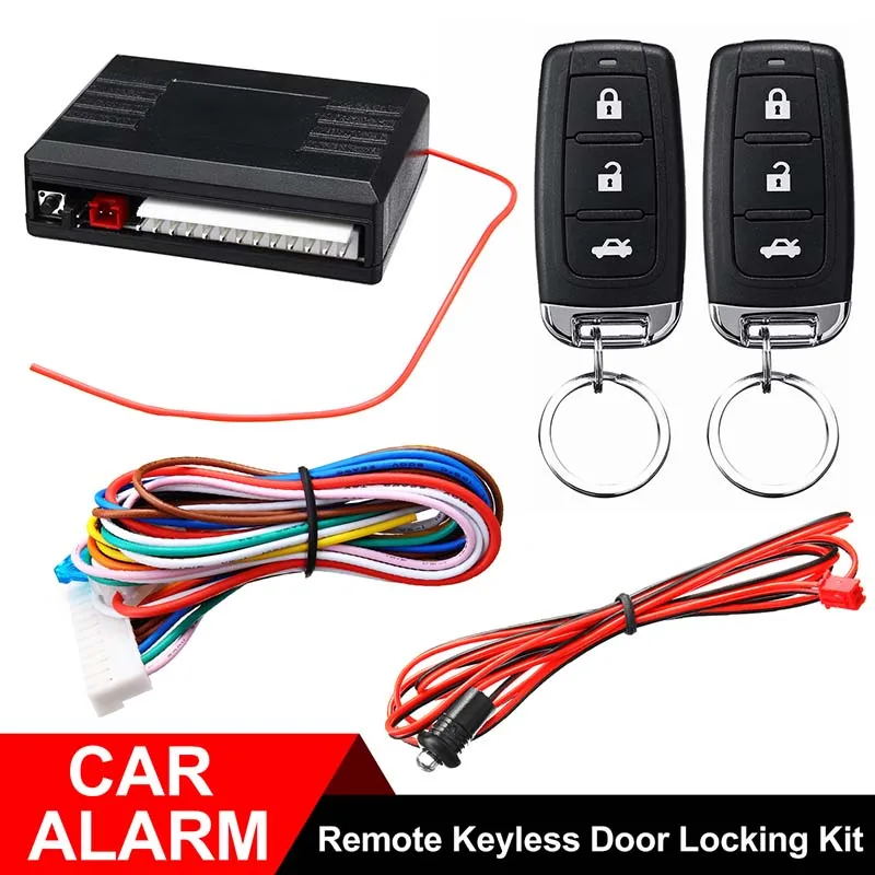 

Audew Universal 1-Way Car Alarm Vehicle System Protection Security System Keyless Entry Siren + 2 Remote Control Burglar