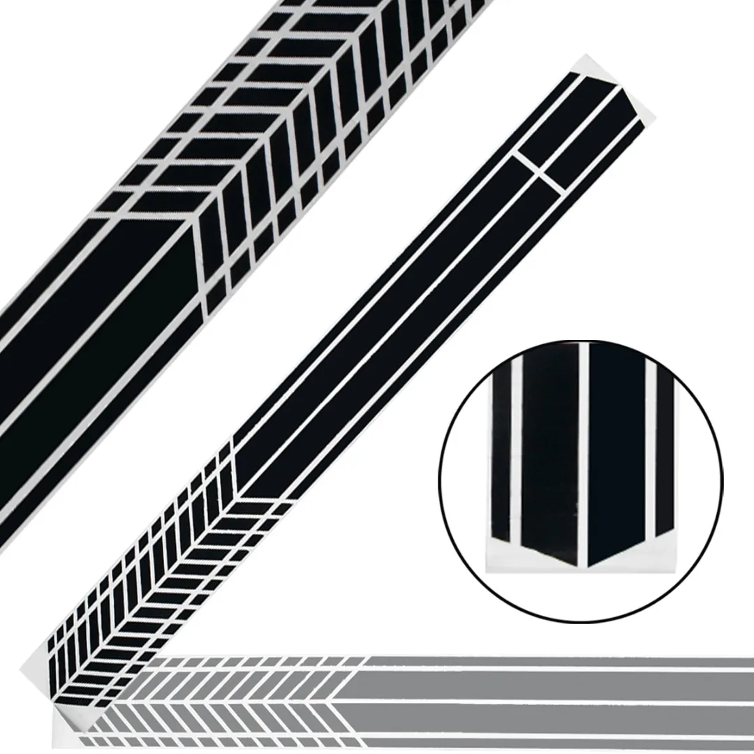New Arrival 2pcs 2M Sports Racing Stripe Graphic Sticker Car Truck Body Side Door Vinyl Decal
