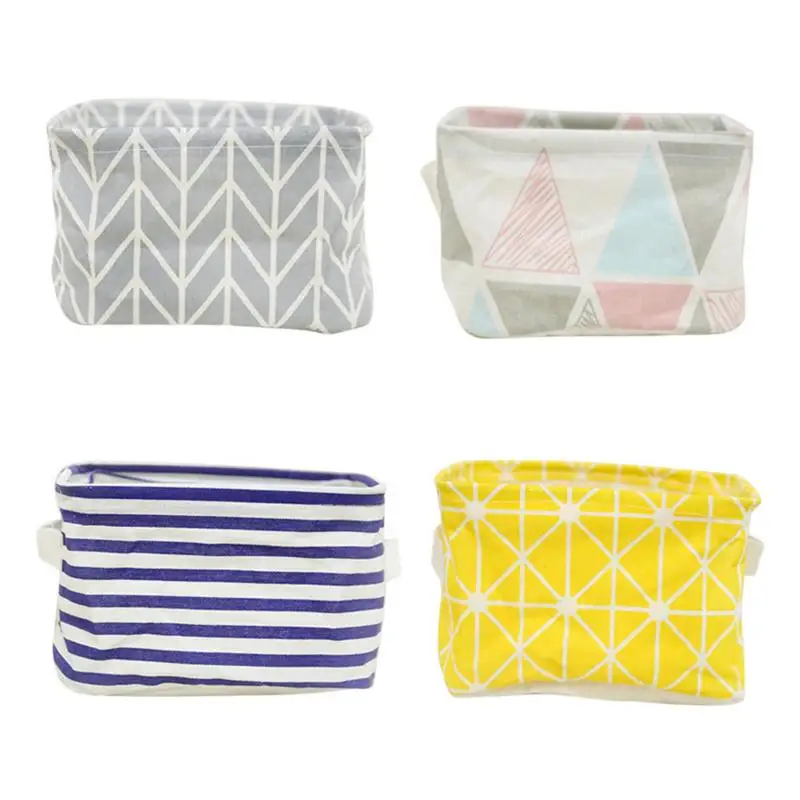 

Garden Style Desktop Storage Box Debris Remote Controller Organizer Fabric Cosmetic Storage Basket Home Products Supplies