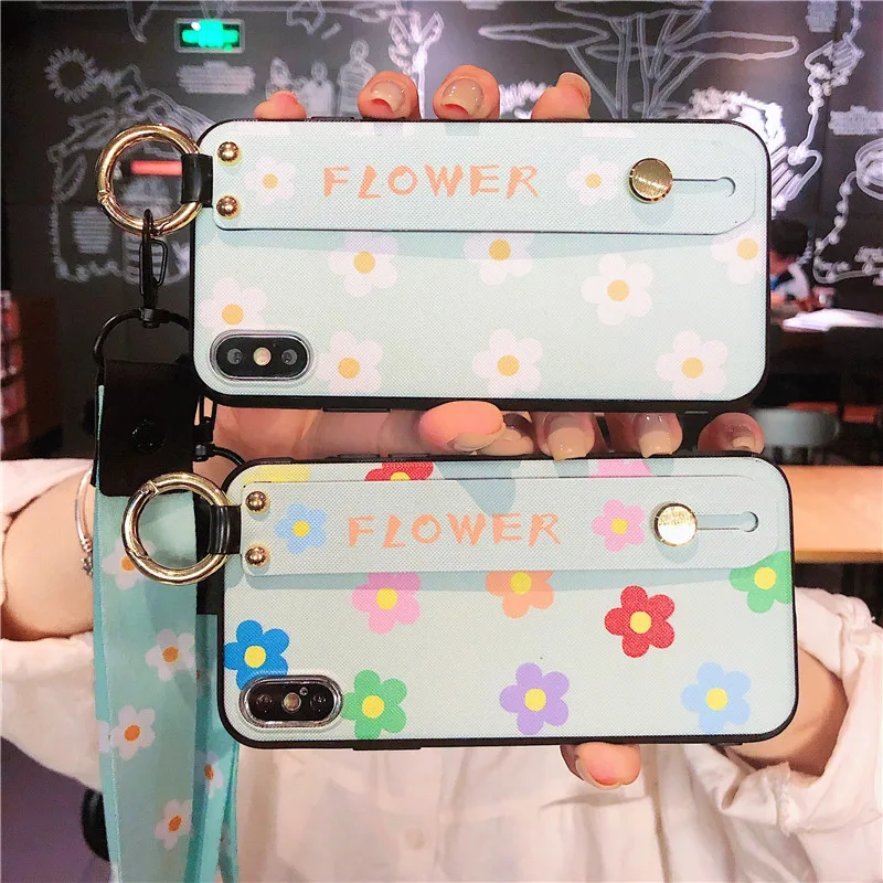 

Wrist Strap Case For Huawei P30 Pro P20 Pro Hard PC Cover For Huawei Honor 8X 10 Lite With Lanyard Neck Strap Luxury stand Coque