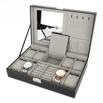 

Makeup Tools Kit 8 Grids PU Leather Watch Holder Wristwatch Display Case Jewelry Gift Storage Box Organizer
