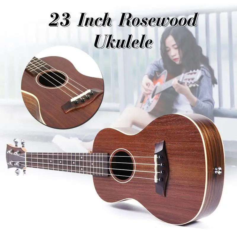 

Zebra 23 Inch Rosewood 4 Strings Fretboard Concert Ukulele mini Guitar Guitarra For Musical Stringed Instruments Lovers