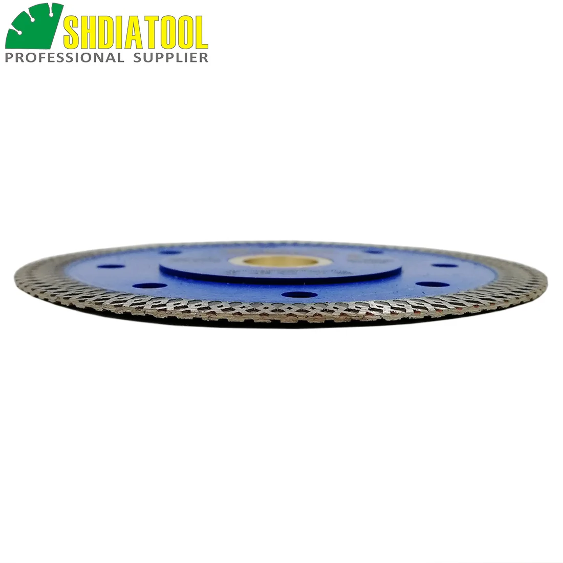 SHDIATOOL 2pcs Diamond Cutting Disc X Mesh Turbo Rim Segment Saw Blade Dia 4in/105mm Diamond Wheel Cutting Ceramic Marbel Blade