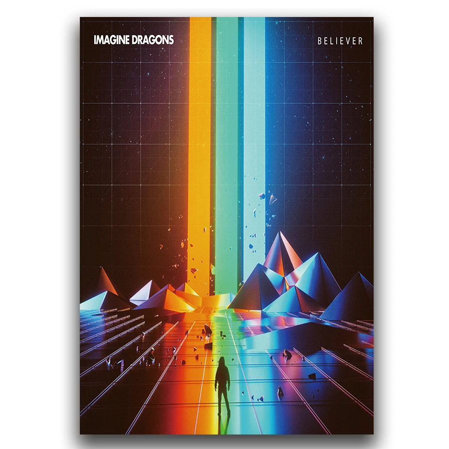 Imagine Dragons Believer L W Evolve Music Cover Album Poster Wall Art Decor24x36inch Hot Gift Home Decration 12x18in Painting Calligraphy Aliexpress