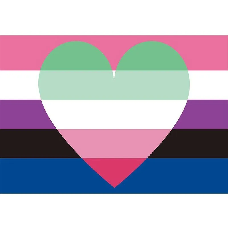 ЛГБТ флаги Радуга Сердце 3x5FT 90*150 см гей парад лесбиянок баннеры полиэстер красочные Радуга флаг Лидер продаж