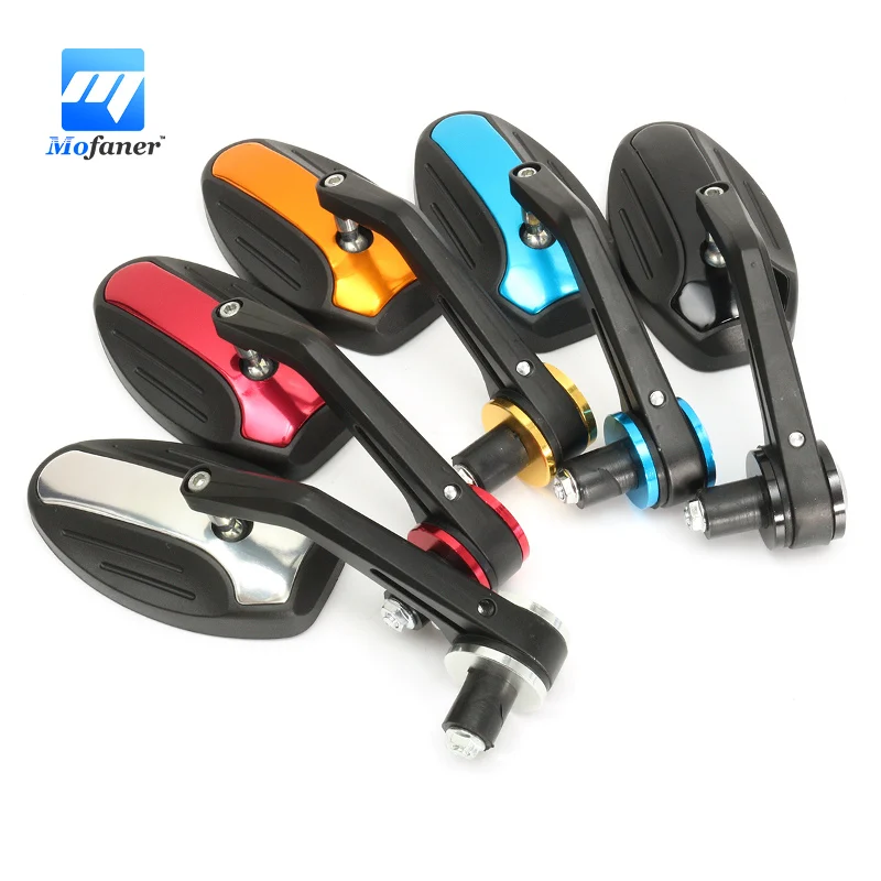 

1 Pair Universal 7/8" Red Blue Silver Black Gold Motorcycle Aluminum Rear View Side Mirror Handle Bar End
