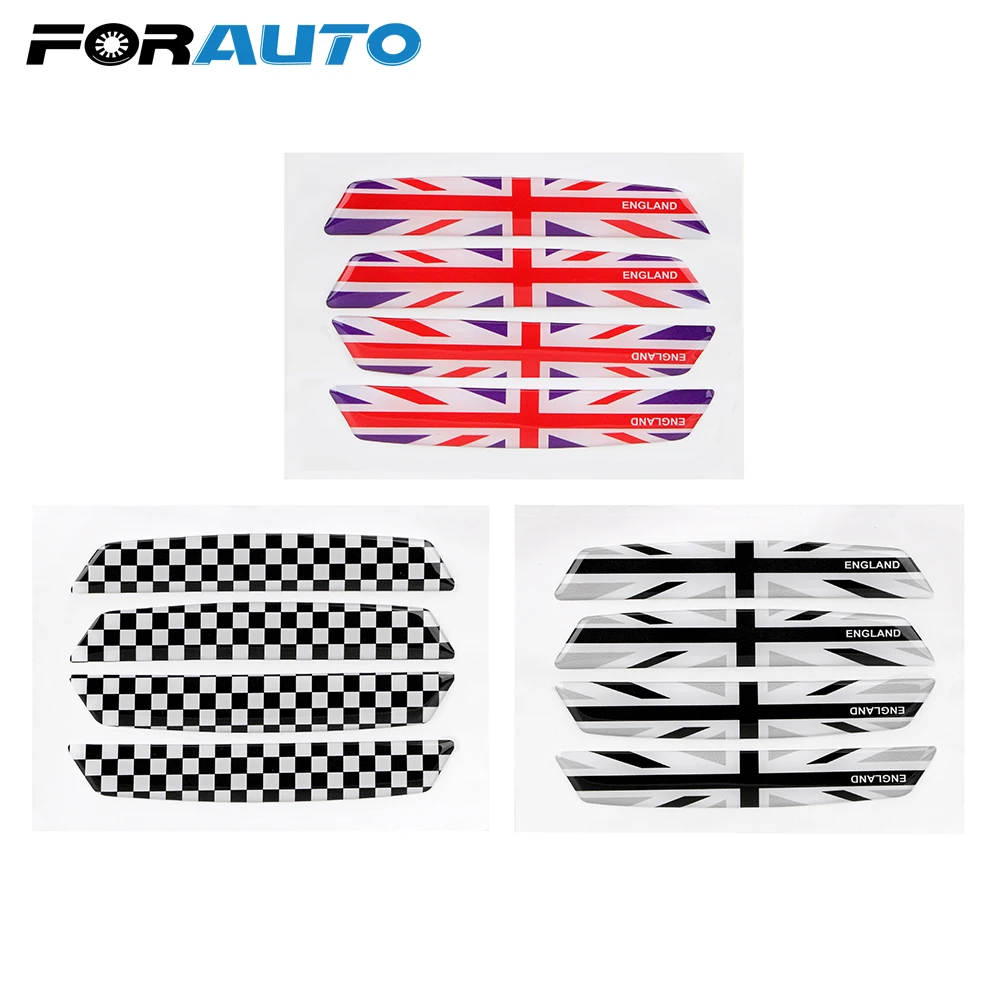 

FORAUTO 4 piece/set Car Anti Collision Scratch Protector Grid/UK Flag Door Edge Guard Sticker Car Styling Exterior Acccessories