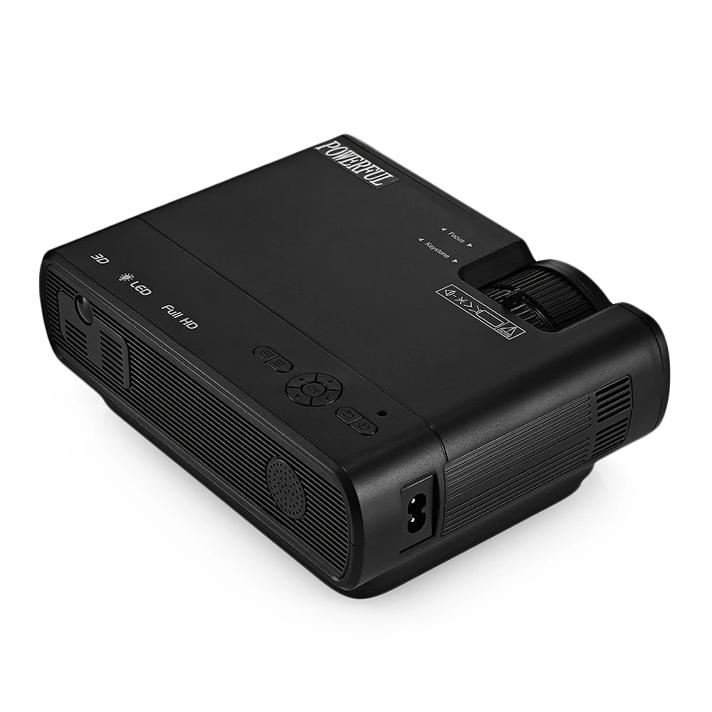 New Cheap ezfgQ Puissant projecteur LED T5 Portable MINI projecteur 1000 Lumen Full HD cinéma maison cinéma projecteur proyecteur Support 3D TF carte