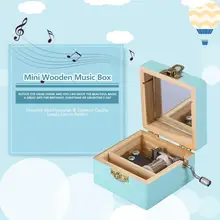 Мини деревянная музыкальная шкатулка в стиле ретро ручная механическая музыкальная шкатулка ручной работы подарок на день рождения
