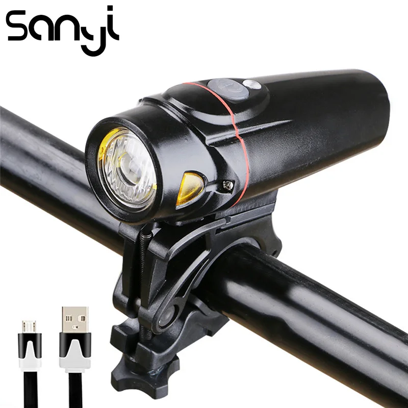 

SANYI 40000LM Headlight Forehead 2 Sensing Modes Flashlight LED Bike Lighting White+Yellow Light USB Rechargeable Torch